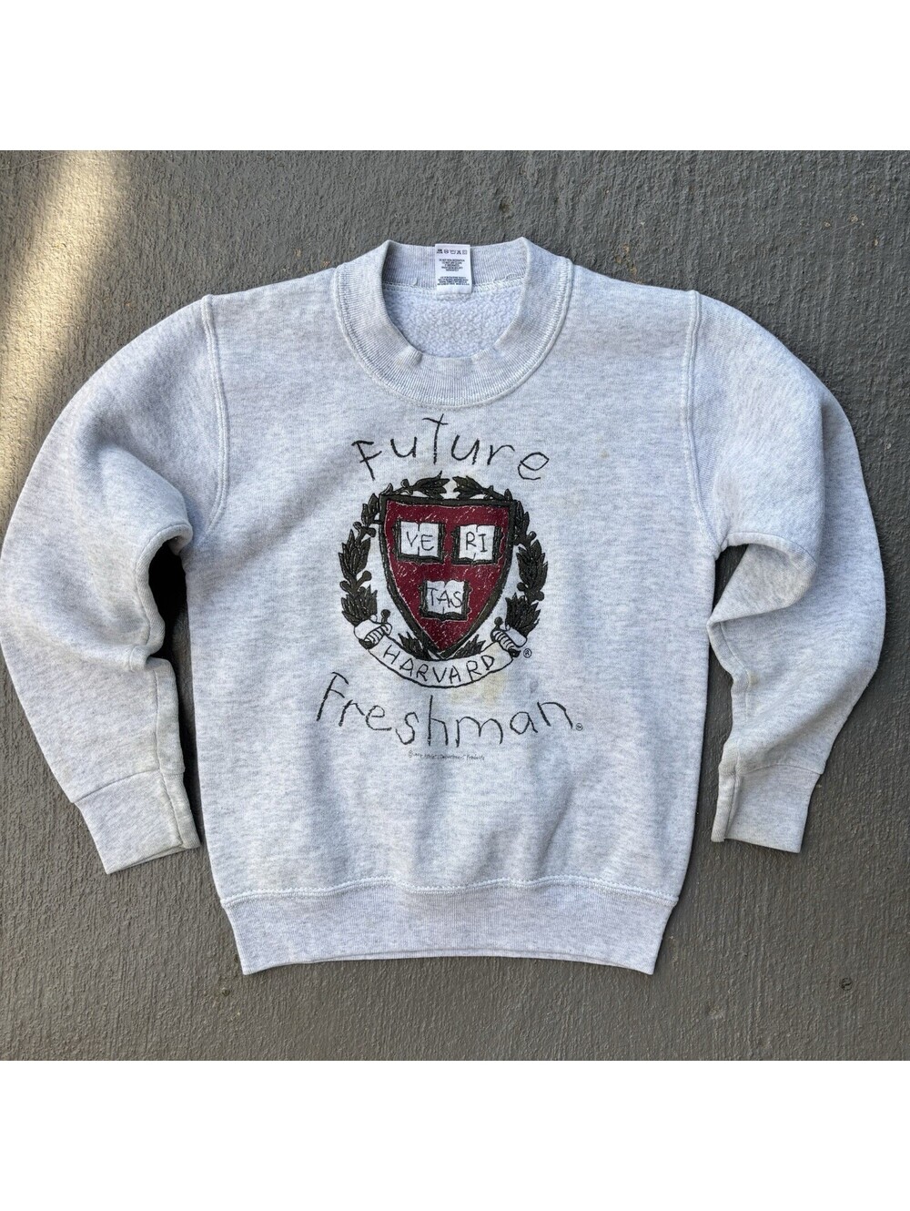 Vintage 90s Future Freshman Harvard University Crewneck KIDS 6Y